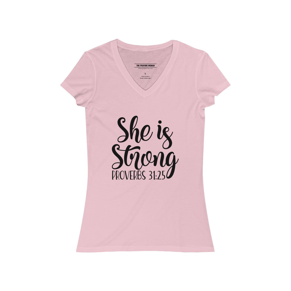 She is Strong V-Neck Tee