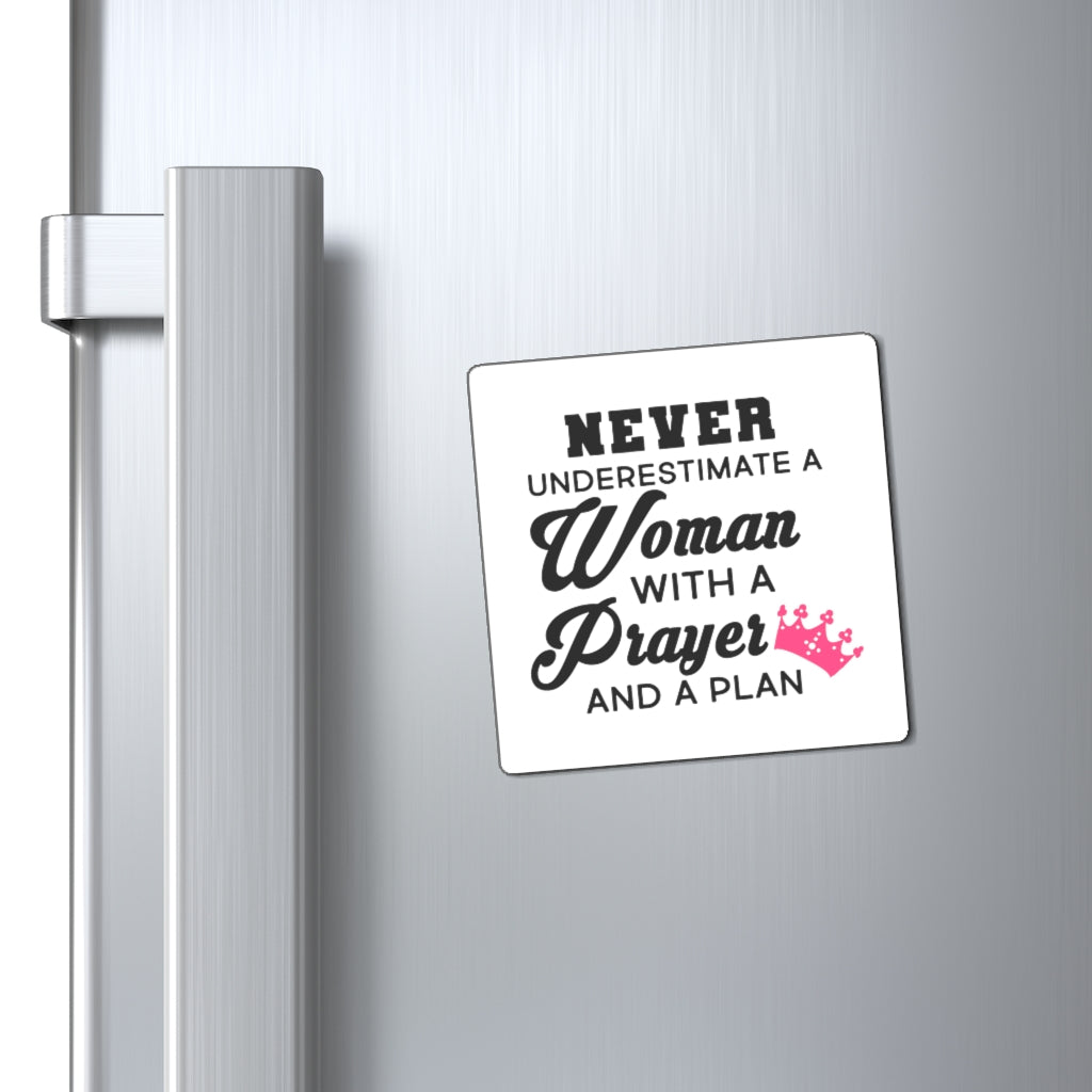 A Woman With a Prayer Magnet
