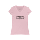Trust in God, But Wash Your Hands V-Neck Tee