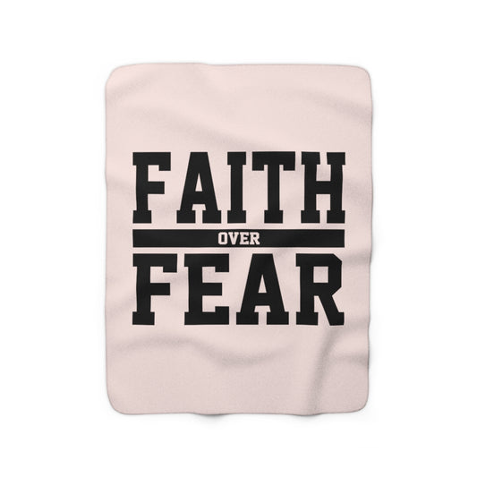 Faith Over Fear Collegiate Fleece Blanket