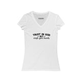 Trust in God, But Wash Your Hands V-Neck Tee