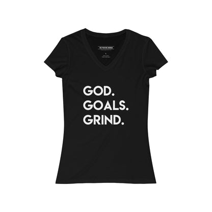God Goals Grind V-Neck Tee