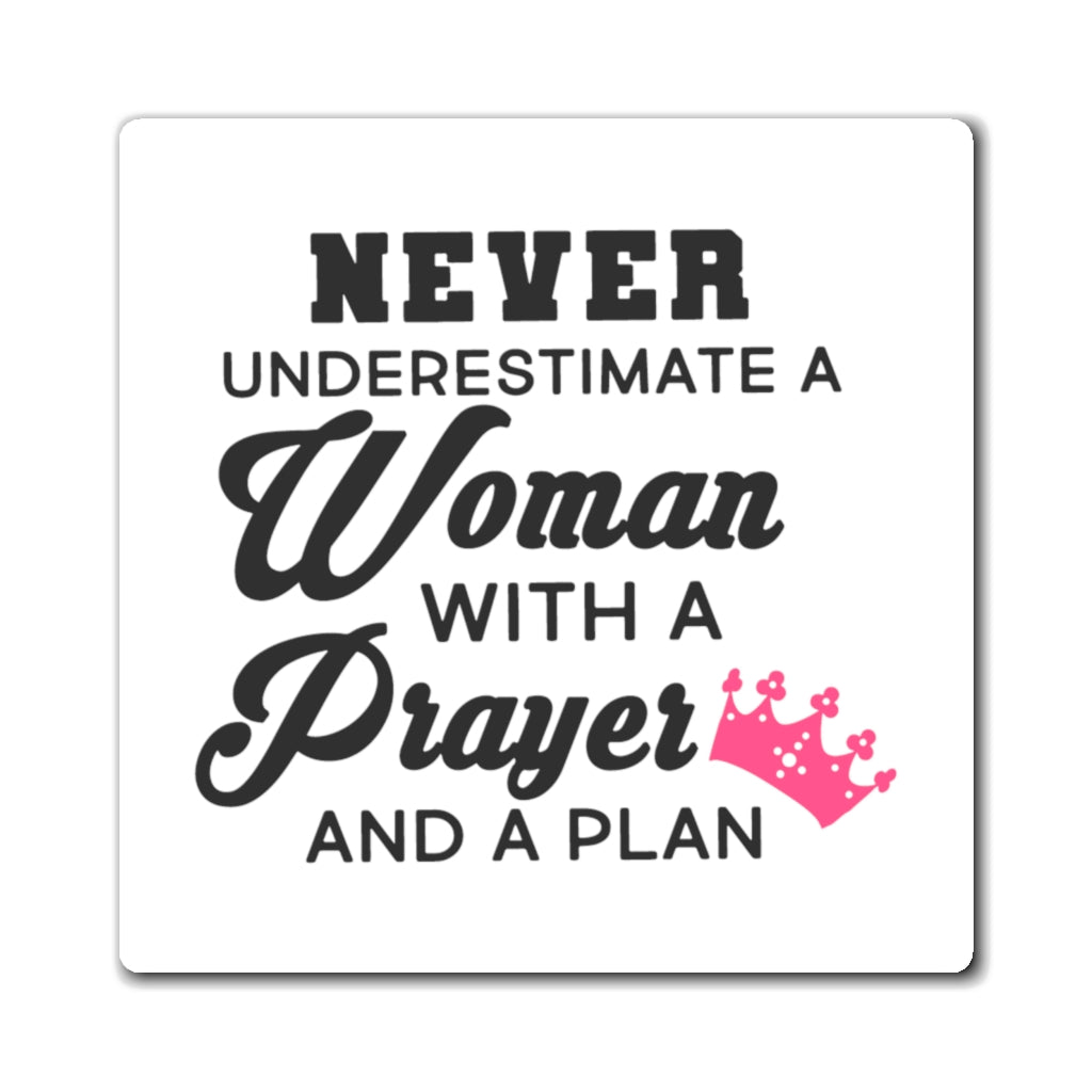 A Woman With a Prayer Magnet